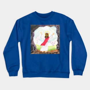 Watercolor Easter Jesus Crewneck Sweatshirt